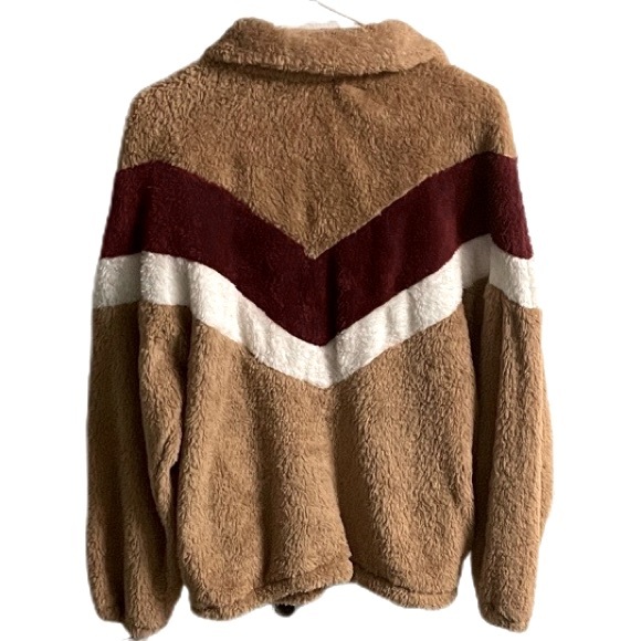 Forgotten Grace Camel-Combo Fuzzy Pullover - Picture 3 of 4